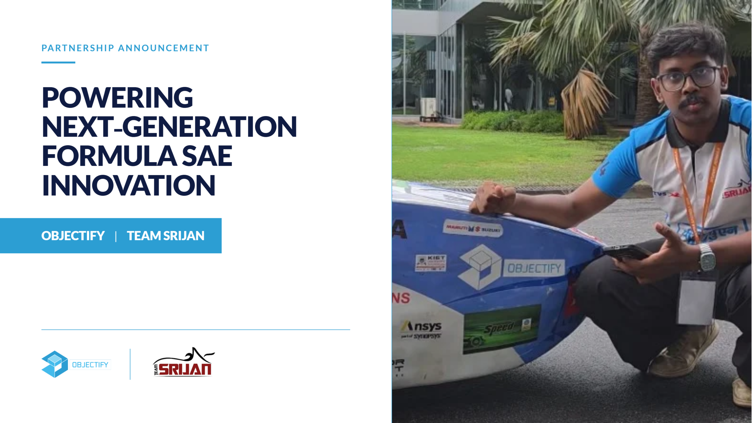Objectify Technologies Partners with Team Srijan to Power Next-Generation Formula SAE Innovation